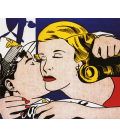 Roy Fox Lichtenstein - Bacio. Stampa su tela