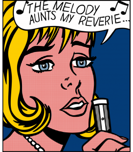 Roy Fox Lichtenstein - La melodia tormenta la mia fantasia. Stampa su tela