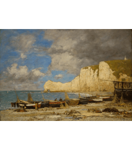 Boudin Eugène - Étretat. Stampa su tela