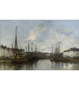 Boudin Eugène - Porto di Bruxelles. Stampa su tela