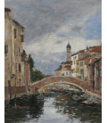 Boudin Eugène - Venezia, piccolo canale. Stampa su tela