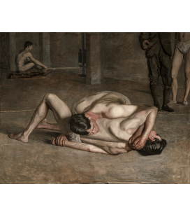 Thomas Eakins - Lottatori. Stampa su tela