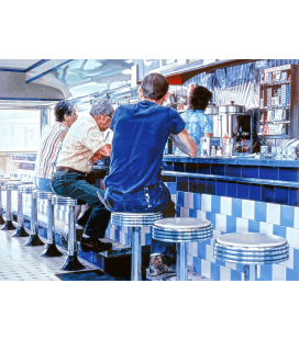 Ralph Goings - Banco piastrellato. Stampa su tela