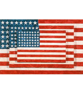 Jasper Johns - Tre bandiere. Stampa su tela