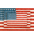 Jasper Johns - Tre bandiere. Stampa su tela