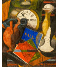 Diego Rivera - Composition with clock. Printing on canvas