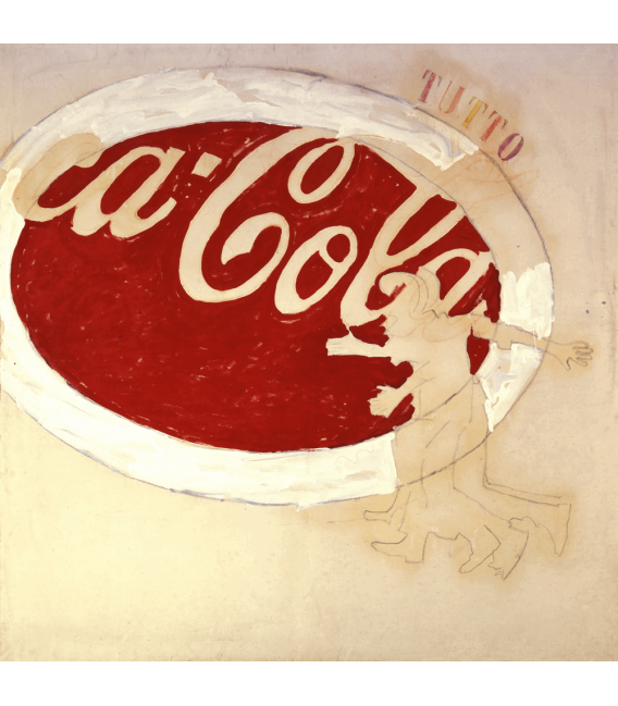 Mario Schifano - Coca cola. Printing on canvas