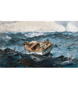 Winslow Homer. Nocchiero sulla nave in tempesta. Stampa su tela