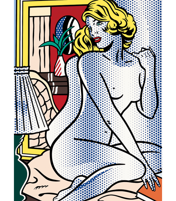 Roy Fox Lichtenstein - Nudo blu. Stampa su tela
