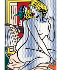 Roy Fox Lichtenstein - Nudo blu. Stampa su tela