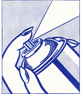 Roy Fox Lichtenstein - Bombola spray. Stampa su tela