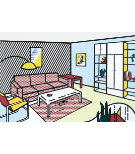 Roy Fox Lichtenstein - Stanza moderna . Stampa su tela