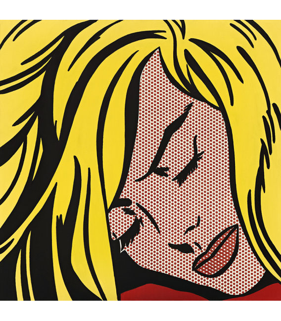 Roy Fox Lichtenstein - Sleeping girl. Printing on canvas