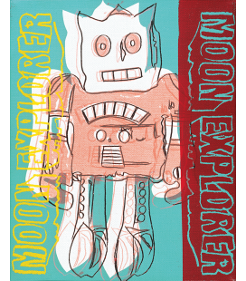 Andy Warhol - Moon Explorer. Stampa su tela