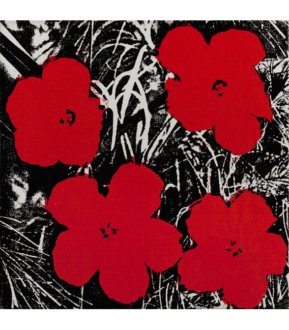 Andy Warhol - Flowers. Stampa su tela