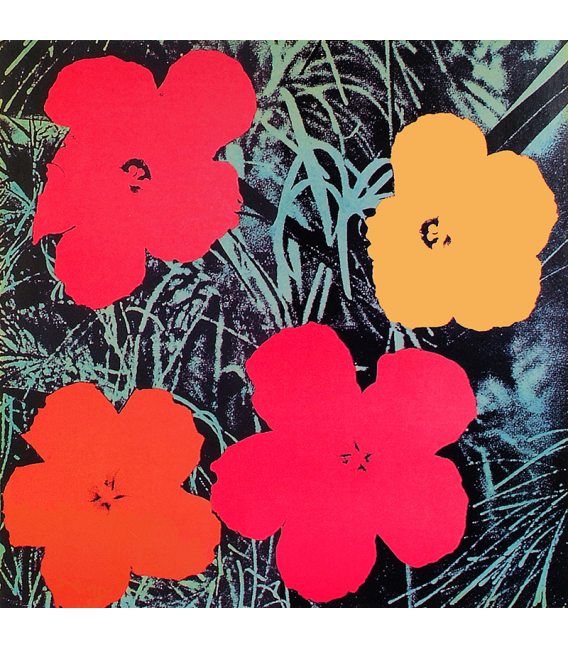 Andy Warhol - Flowers. Stampa su tela