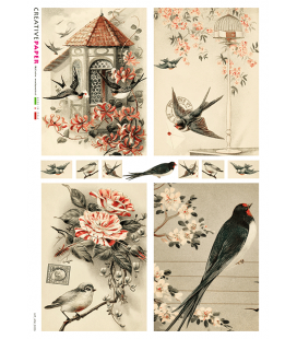 Carta di riso per decoupage VIT-ANI-0005