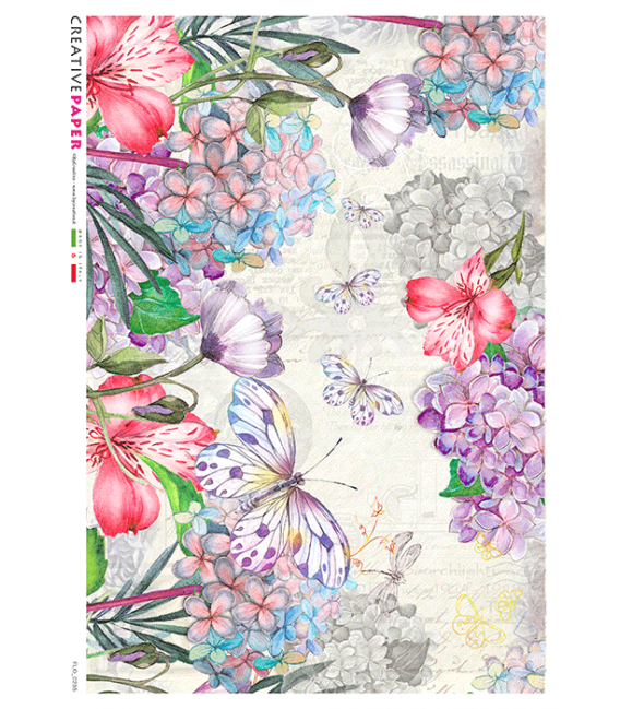 Carta di riso per decoupage FLO-0235