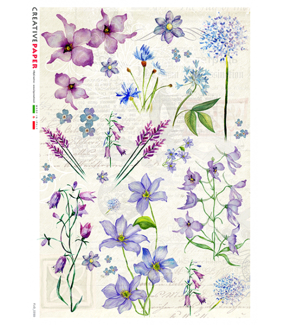 Carta di riso per decoupage FLO-0230