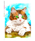 Carta di riso Decoupage: Gatto Dipinto