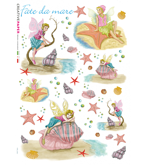 Carta di riso per decoupage fate-0005
