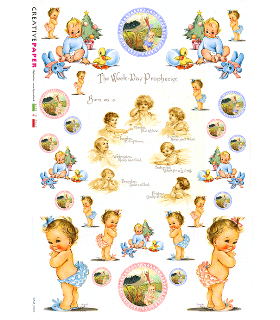 Carta di riso per decoupage BAM-0046