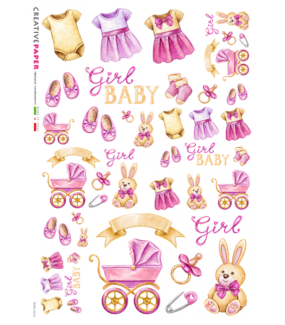 Carta di riso per decoupage BAM-0040
