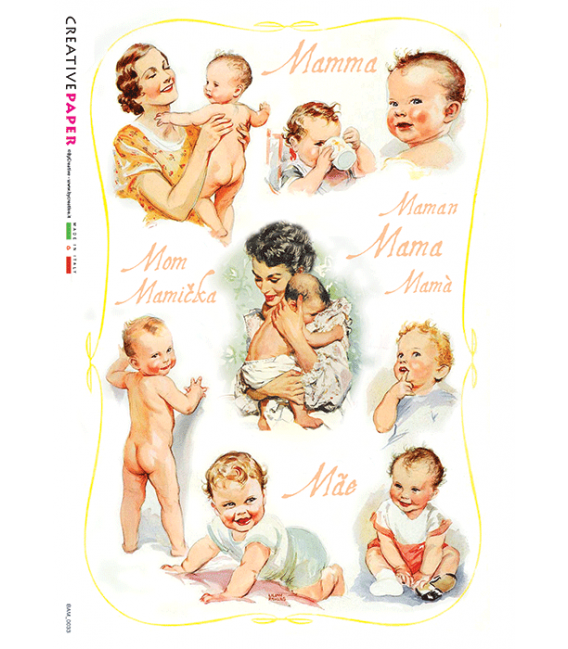 Carta di riso per decoupage BAM-0033