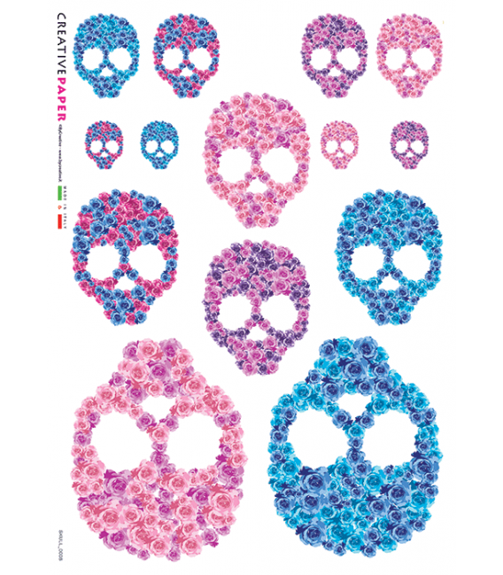 Carta di riso per decoupage SKULL_0008