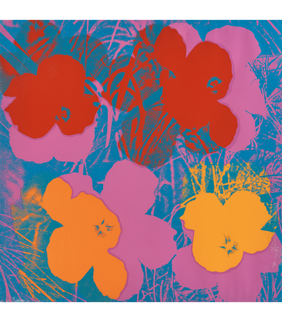 Andy Warhol - Flowers. Stampa su tela
