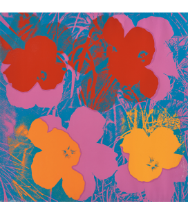 Andy Warhol - Flowers. Stampa su tela