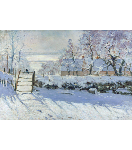 Stampa su tela: Claude Monet - Gazza
