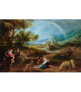 Peter Paul Rubens - Paesaggio con un arcobaleno. Stampa su tela