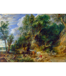 Peter Paul Rubens - L'abbeveratoio. Stampa su tela