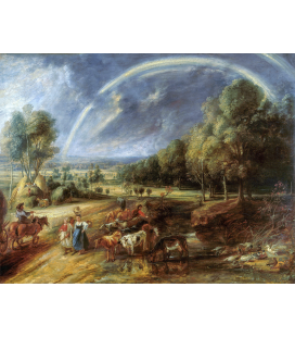 Peter Paul Rubens - Paesaggio con un arcobaleno. Stampa su tela