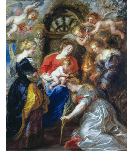 Peter Paul Rubens - Incoronazione di Santa Caterina. Stampa su tela