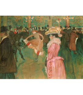 Henri de Toulouse-Lautrec - Ballo al Moulin Rouge. Stampa su tela