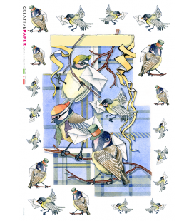 Carta di riso Decoupage: Piccioni Viaggiatori 