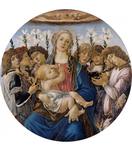 Sandro Botticelli - Maria con il bambino e gli angeli cantanti. Stampa su tela