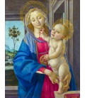 Sandro Botticelli - La Vergine col bambino con un melograno. Stampa su tela