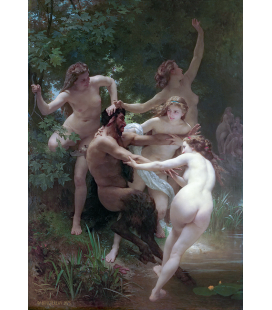William Adolphe Bouguereau - Ninfe e Satiri. Stampa su tela
