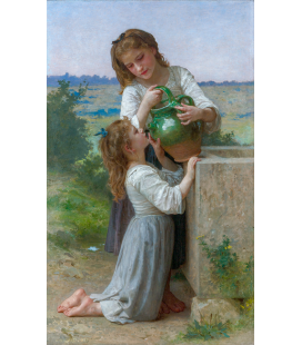 William Adolphe Bouguereau - At The Fountain. Printing on canvas