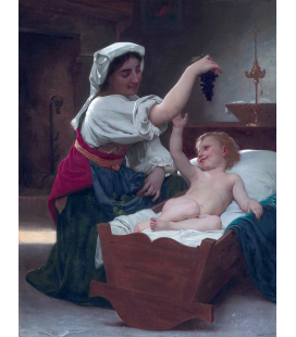 William Adolphe Bouguereau - Il grappolo d'uva. Stampa su tela