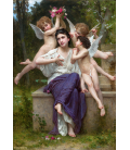 William Adolphe Bouguereau - Un sogno di primavera. Stampa su tela