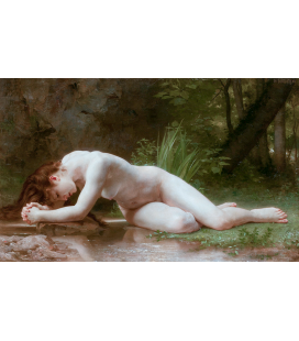 William Adolphe Bouguereau - Reflection in a pond by Ein Gedi. Printing on canvas