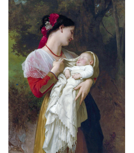 William Adolphe Bouguereau - Maternal Admiration. Printing on canvas
