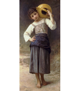 William Adolphe Bouguereau - Ragazza che va in primavera. Stampa su tela