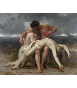 William Adolphe Bouguereau - Il Primo Gioco. Stampa su tela