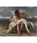 William Adolphe Bouguereau - Il Primo Gioco. Stampa su tela