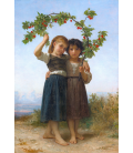 William Adolphe Bouguereau - Il ramo di ciliegio. Stampa su tela